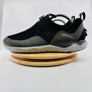 Merrell 1SIX8 Mesh Moc Men's 10 Black Slip-On Walking Shoes Sneakers Comfort